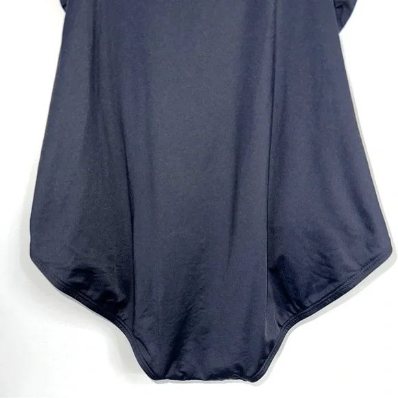 Women’s Tommy Bahama Black Pearl Ruched V-neck One Piece Swimsuit - Picture 5 of 10